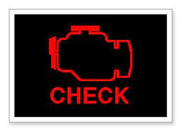 check engine light showing alert